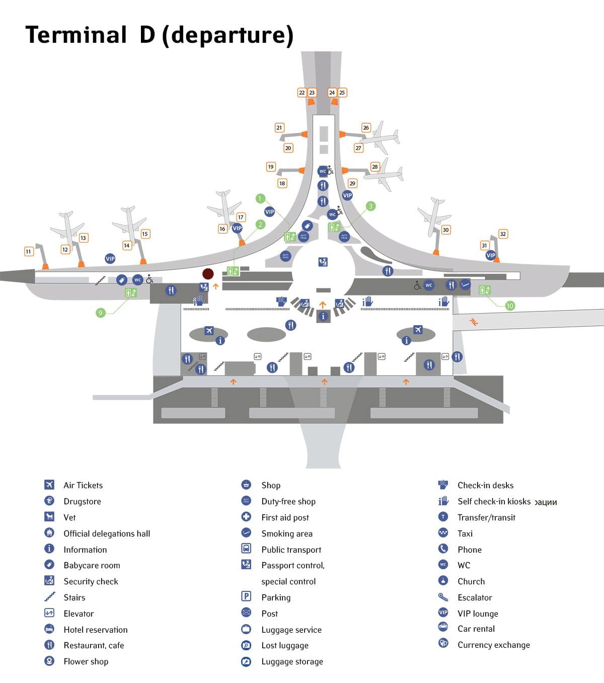 Sheremetyevo airport המפה טרמינל d