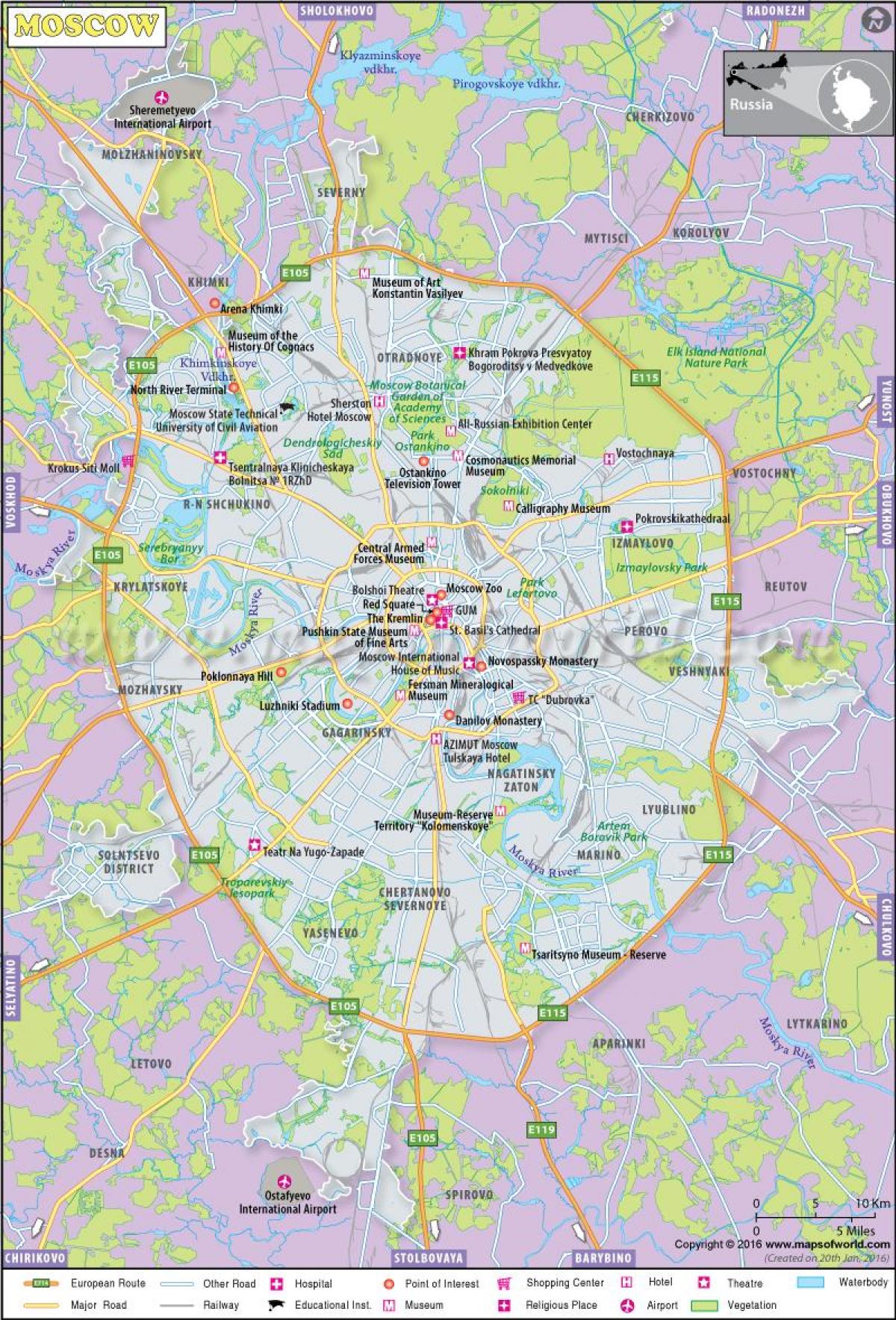 Moskau מפות