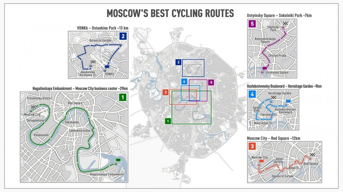 מוסקבה אופניים מפה
