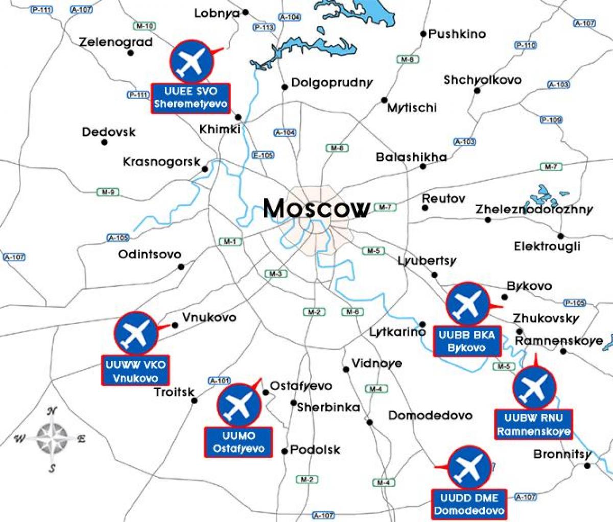 נמל התעופה של מוסקבה מפה של הטרמינל