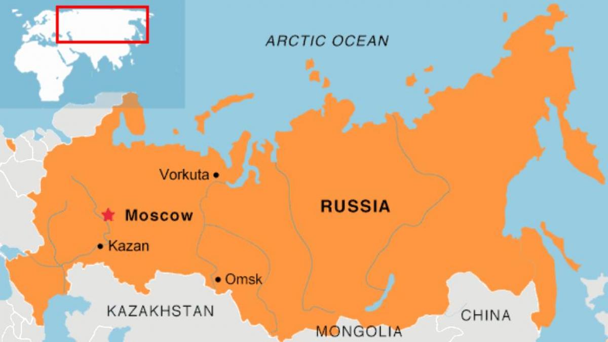 מוסקבה מיקום על המפה