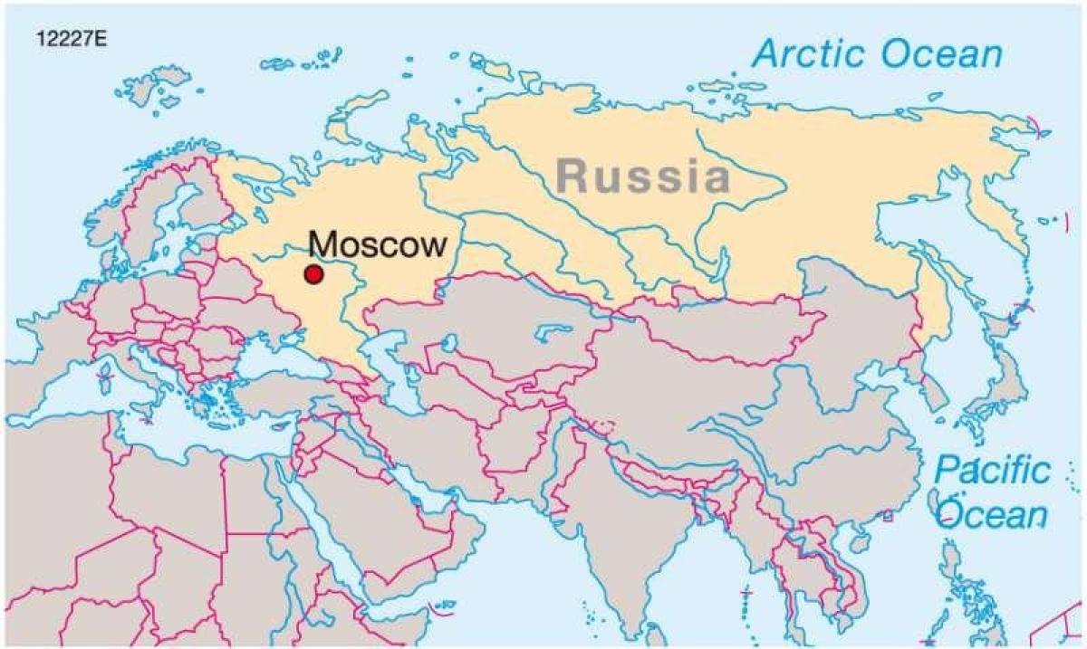 מוסקבה על המפה של רוסיה