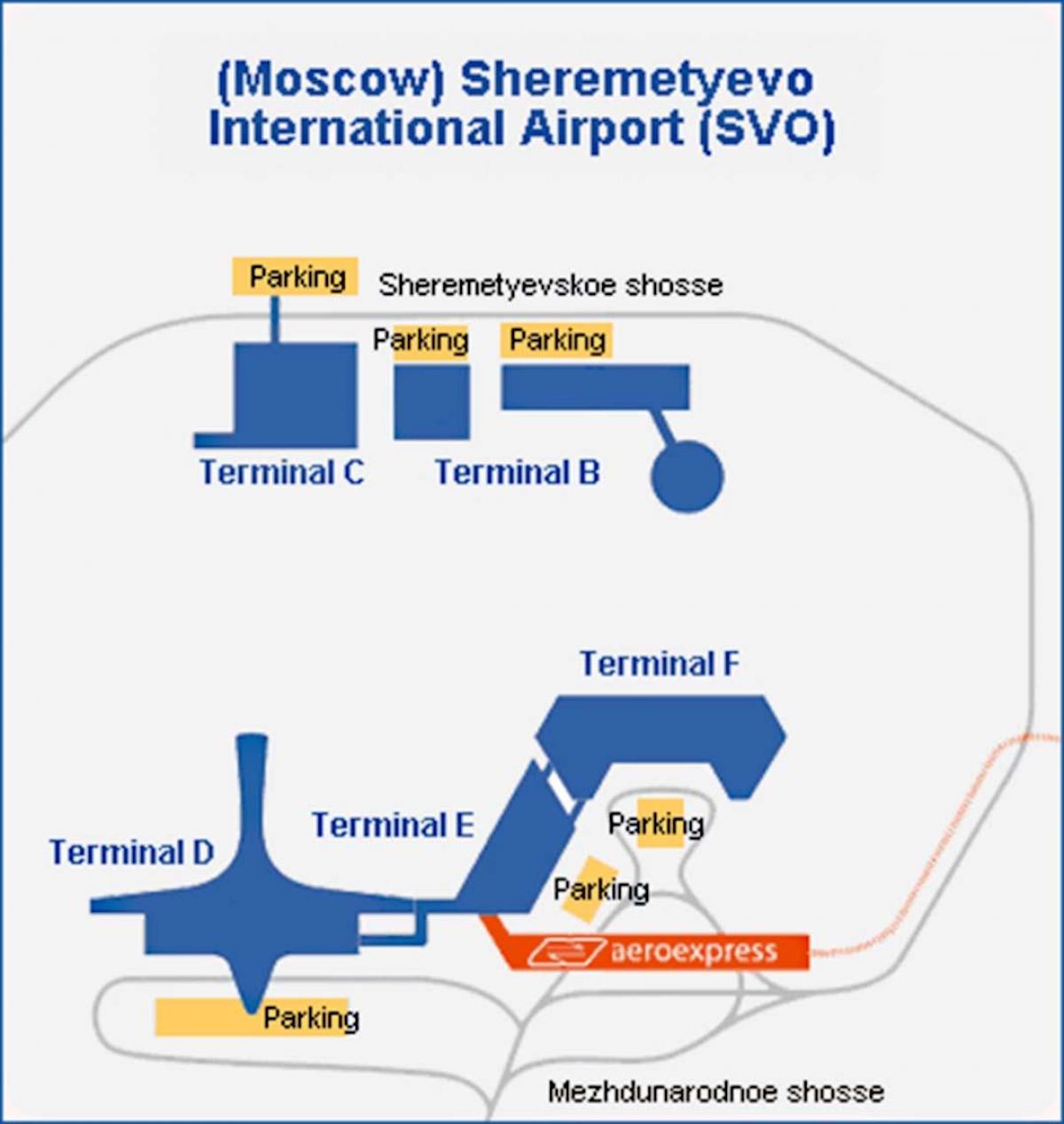 Sheremetyevo מסוף המפה