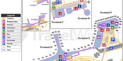 Sheremetyevo המפה של מסופים